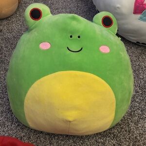 Squishmallows Green and Yellow Frog Plush